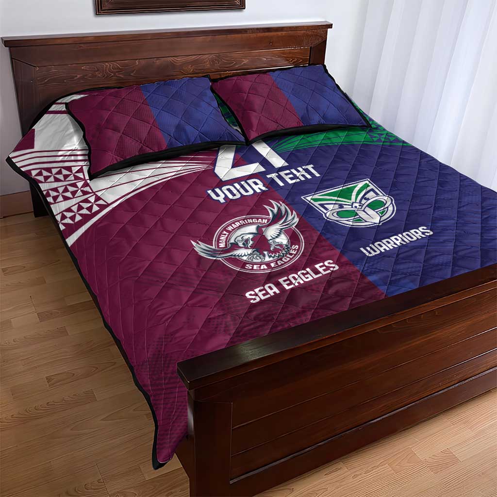 Custom Warriors-Sea Eagles Quilt Bed Set Together Sporty Style