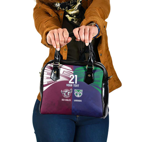 Custom Warriors-Sea Eagles Shoulder Handbag Together Sporty Style