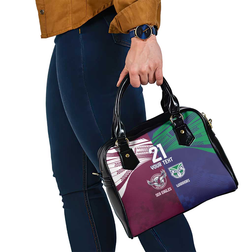 Custom Warriors-Sea Eagles Shoulder Handbag Together Sporty Style