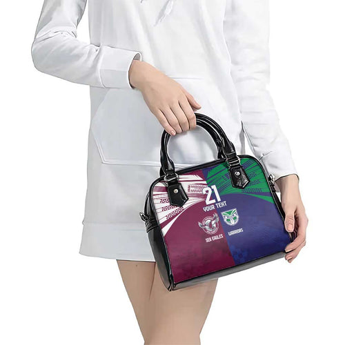 Custom Warriors-Sea Eagles Shoulder Handbag Together Sporty Style