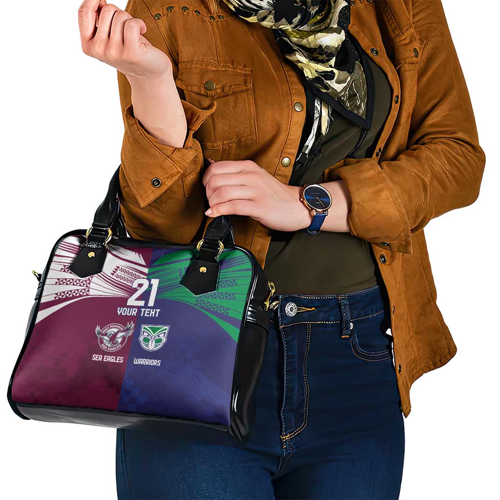 Custom Warriors-Sea Eagles Shoulder Handbag Together Sporty Style