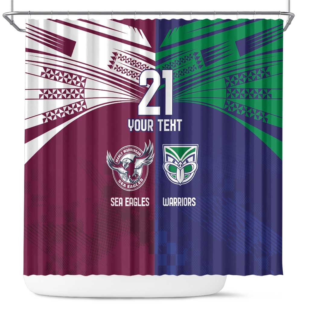 Custom Warriors-Sea Eagles Shower Curtain Together Sporty Style