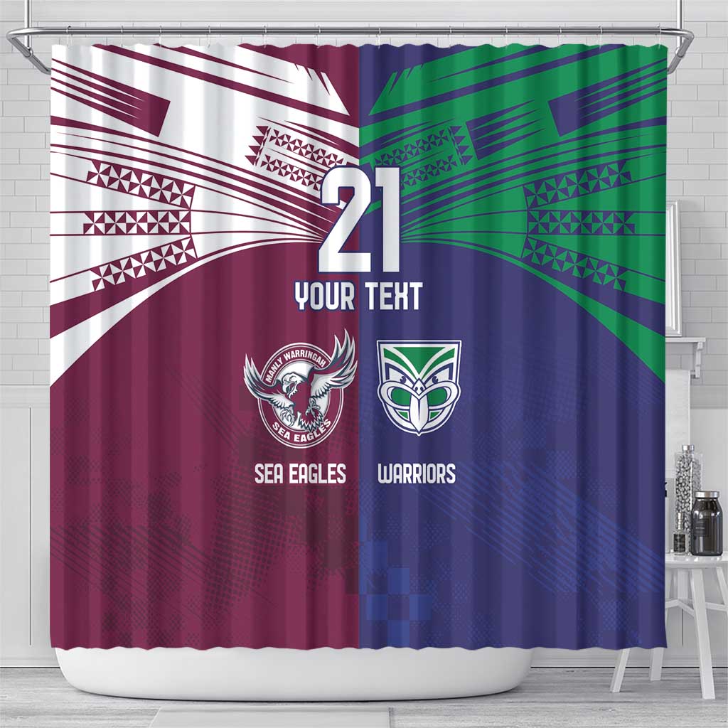 Custom Warriors-Sea Eagles Shower Curtain Together Sporty Style