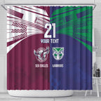 Custom Warriors-Sea Eagles Shower Curtain Together Sporty Style