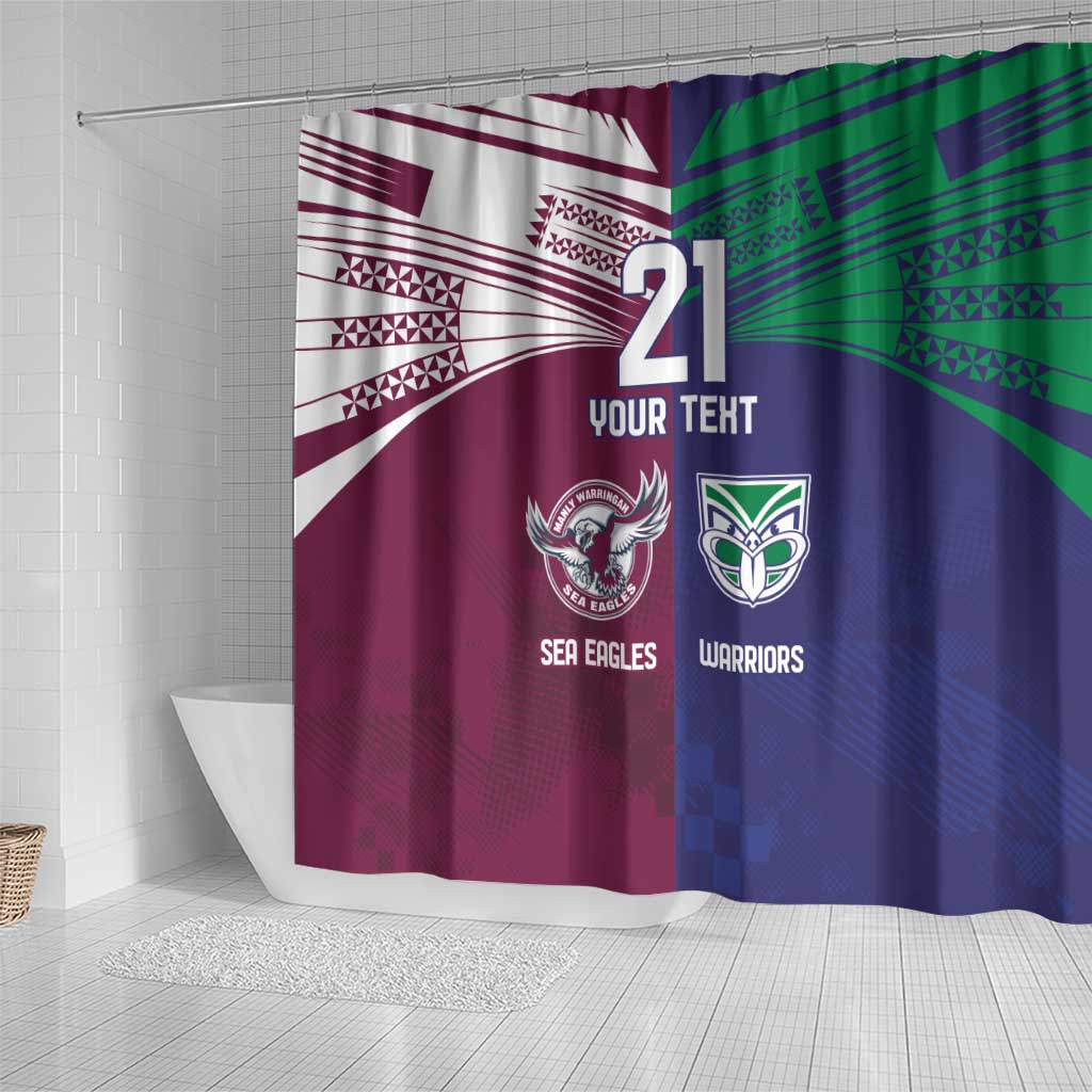 Custom Warriors-Sea Eagles Shower Curtain Together Sporty Style