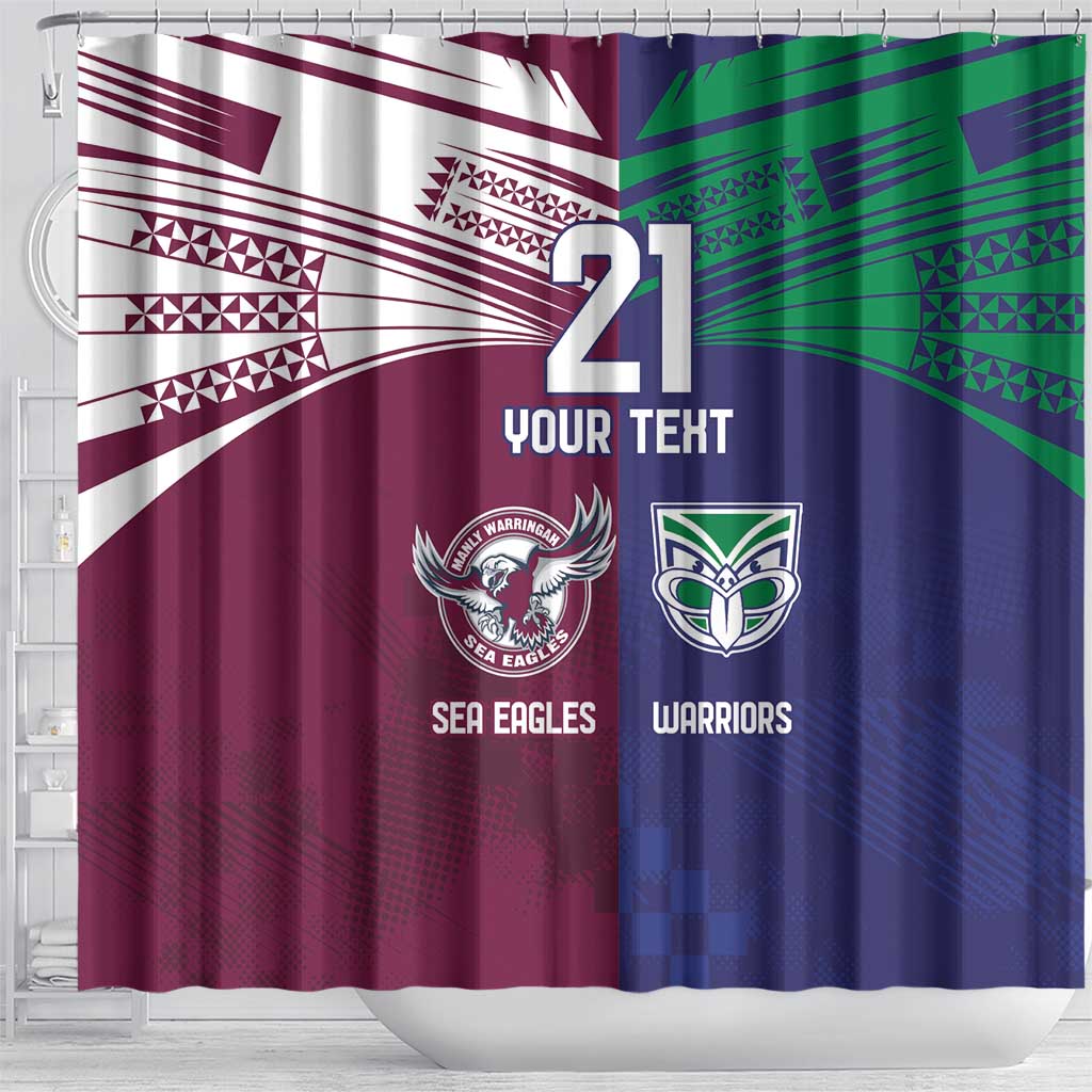 Custom Warriors-Sea Eagles Shower Curtain Together Sporty Style