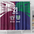 Custom Warriors-Sea Eagles Shower Curtain Together Sporty Style