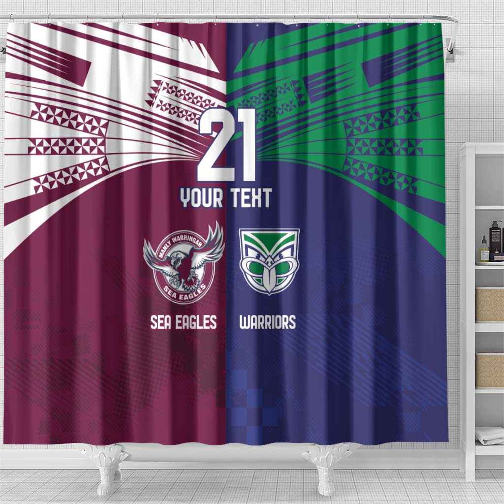 Custom Warriors-Sea Eagles Shower Curtain Together Sporty Style