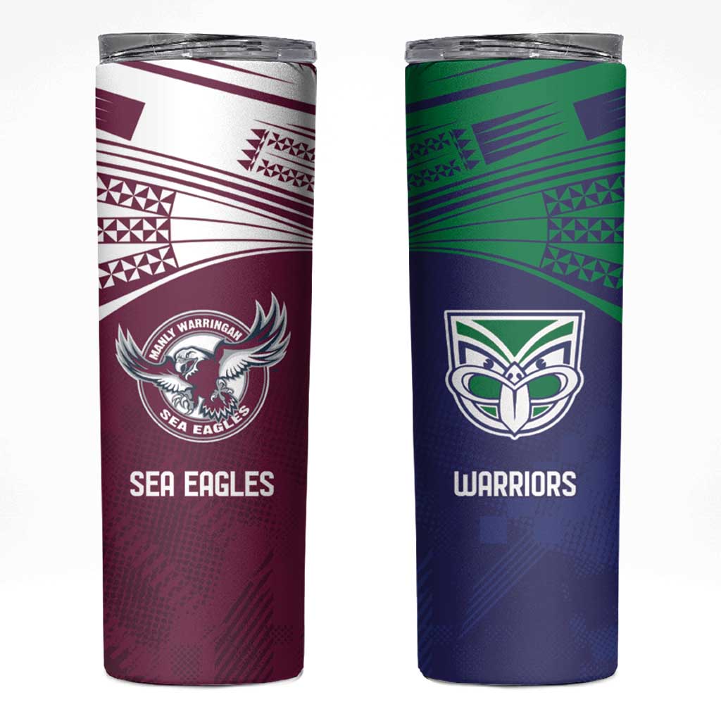 Custom Warriors-Sea Eagles Skinny Tumbler Together Sporty Style