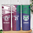 Custom Warriors-Sea Eagles Skinny Tumbler Together Sporty Style