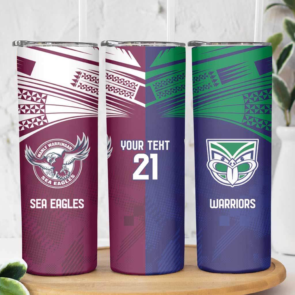Custom Warriors-Sea Eagles Skinny Tumbler Together Sporty Style