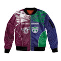 Custom Warriors-Sea Eagles Sleeve Zip Bomber Jacket Together Sporty Style