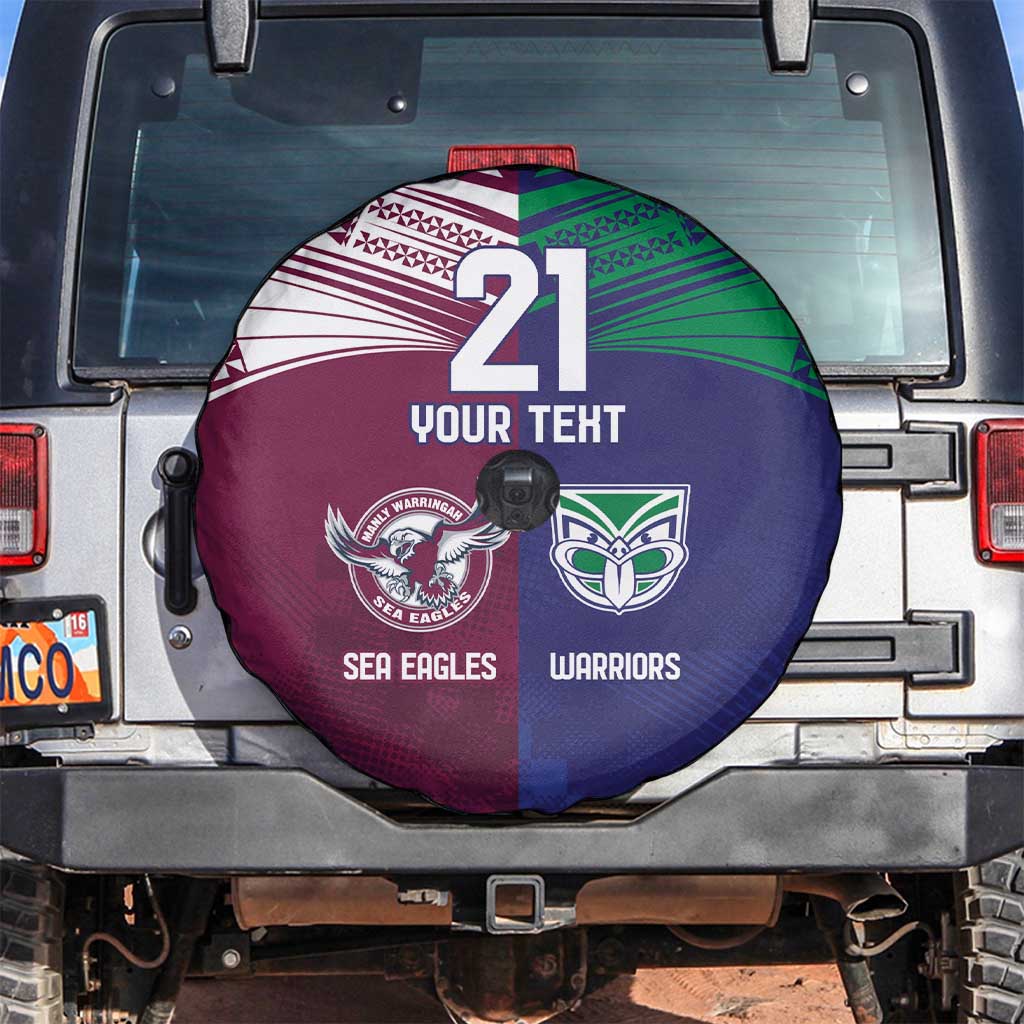 Custom Warriors-Sea Eagles Spare Tire Cover Together Sporty Style