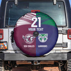 Custom Warriors-Sea Eagles Spare Tire Cover Together Sporty Style