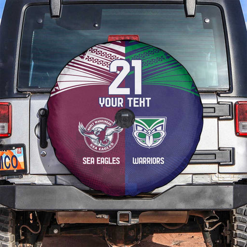 Custom Warriors-Sea Eagles Spare Tire Cover Together Sporty Style
