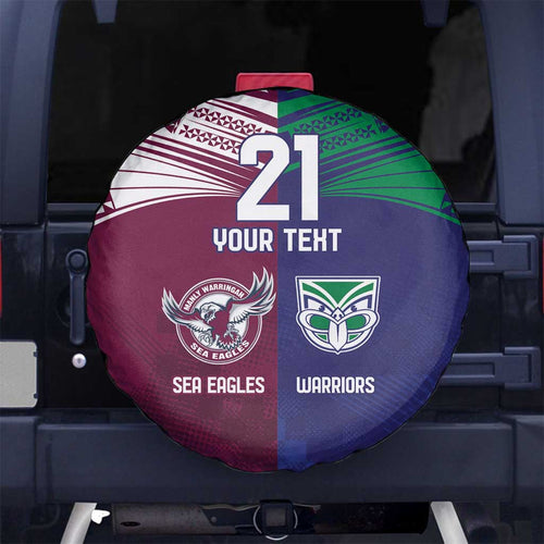 Custom Warriors-Sea Eagles Spare Tire Cover Together Sporty Style