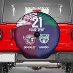 Custom Warriors-Sea Eagles Spare Tire Cover Together Sporty Style