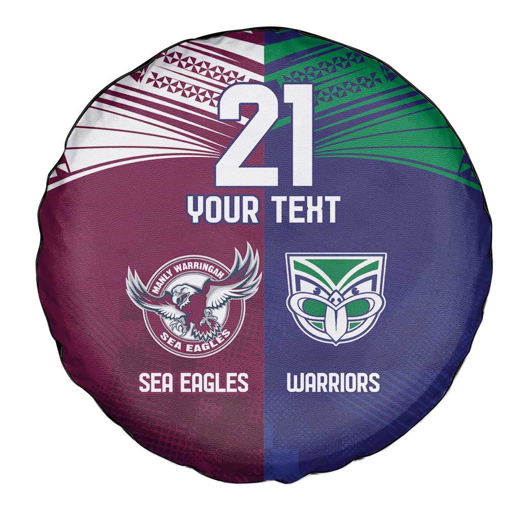 Custom Warriors-Sea Eagles Spare Tire Cover Together Sporty Style