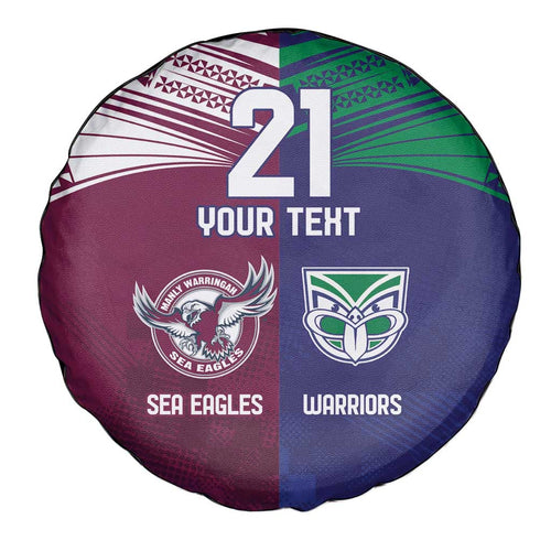 Custom Warriors-Sea Eagles Spare Tire Cover Together Sporty Style