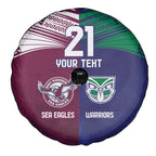Custom Warriors-Sea Eagles Spare Tire Cover Together Sporty Style