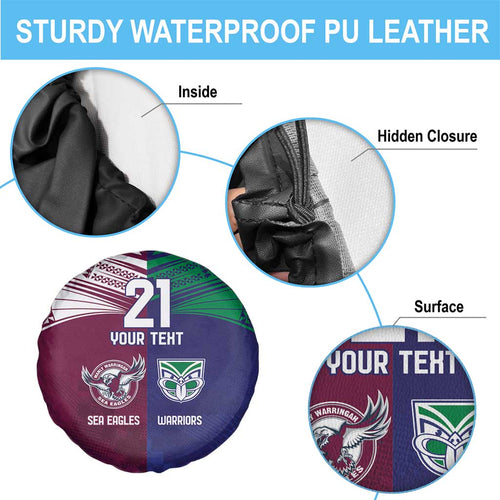 Custom Warriors-Sea Eagles Spare Tire Cover Together Sporty Style