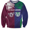 Custom Warriors-Sea Eagles Sweatshirt Together Sporty Style