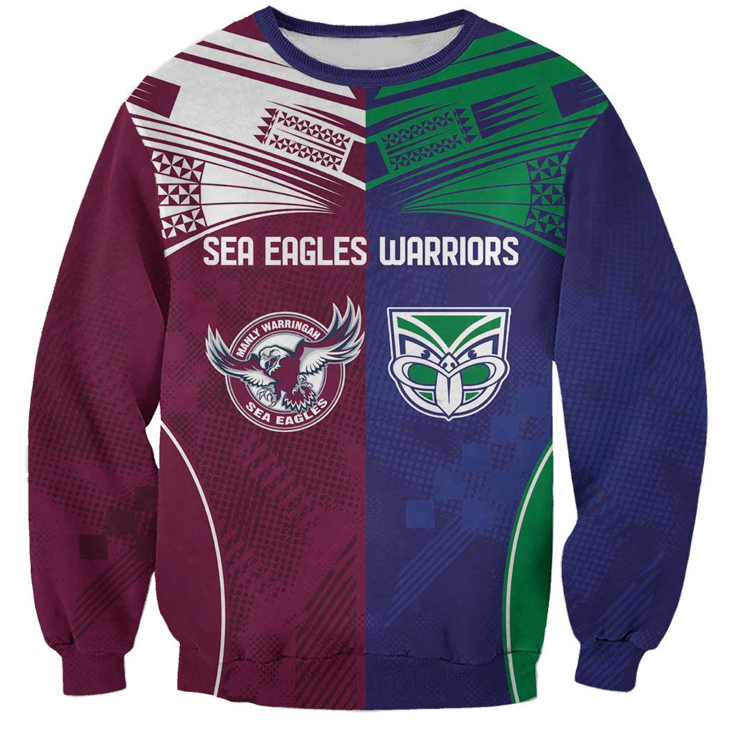 Custom Warriors-Sea Eagles Sweatshirt Together Sporty Style