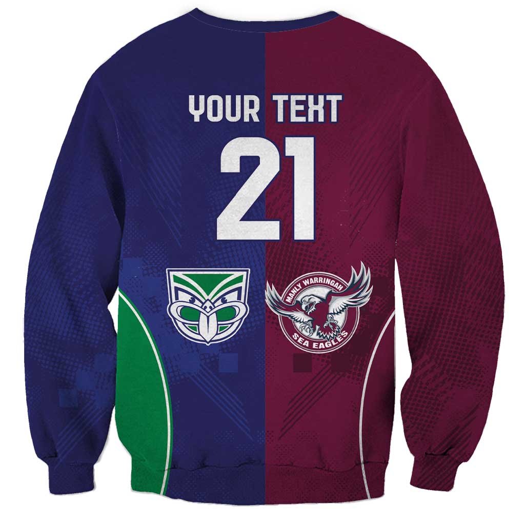 Custom Warriors-Sea Eagles Sweatshirt Together Sporty Style