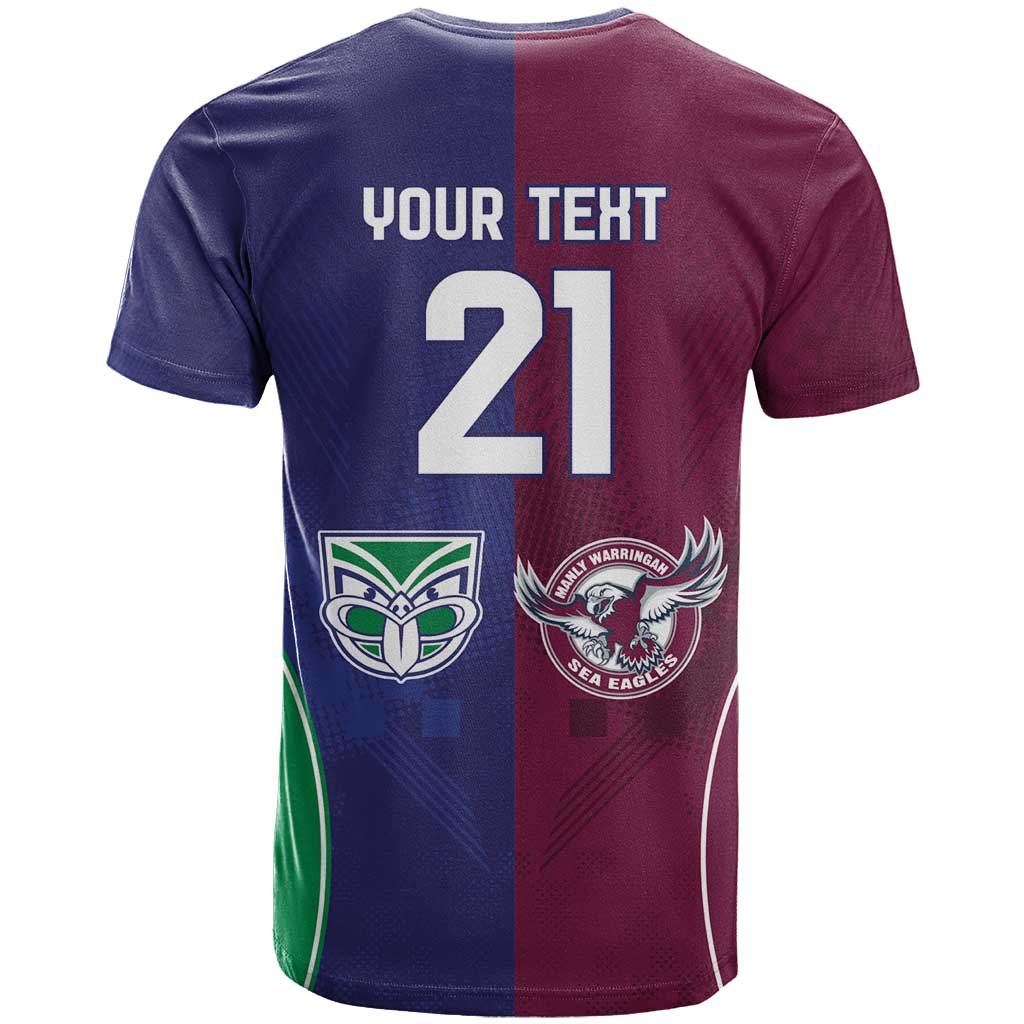 Custom Warriors-Sea Eagles T Shirt Together Sporty Style