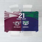Custom Warriors-Sea Eagles Tablecloth Together Sporty Style