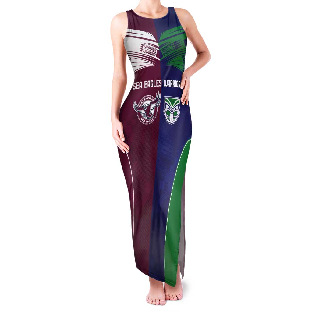 Custom Warriors-Sea Eagles Tank Maxi Dress Together Sporty Style