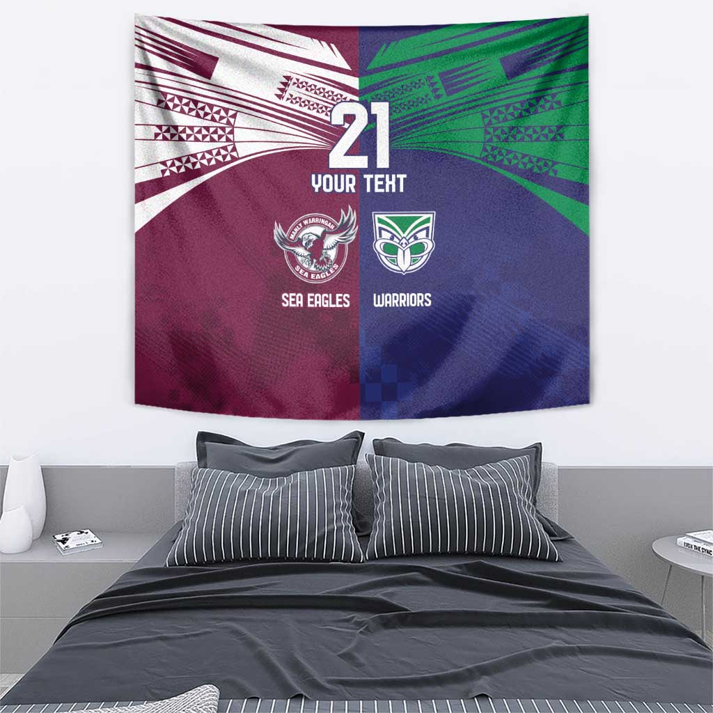 Custom Warriors-Sea Eagles Tapestry Together Sporty Style