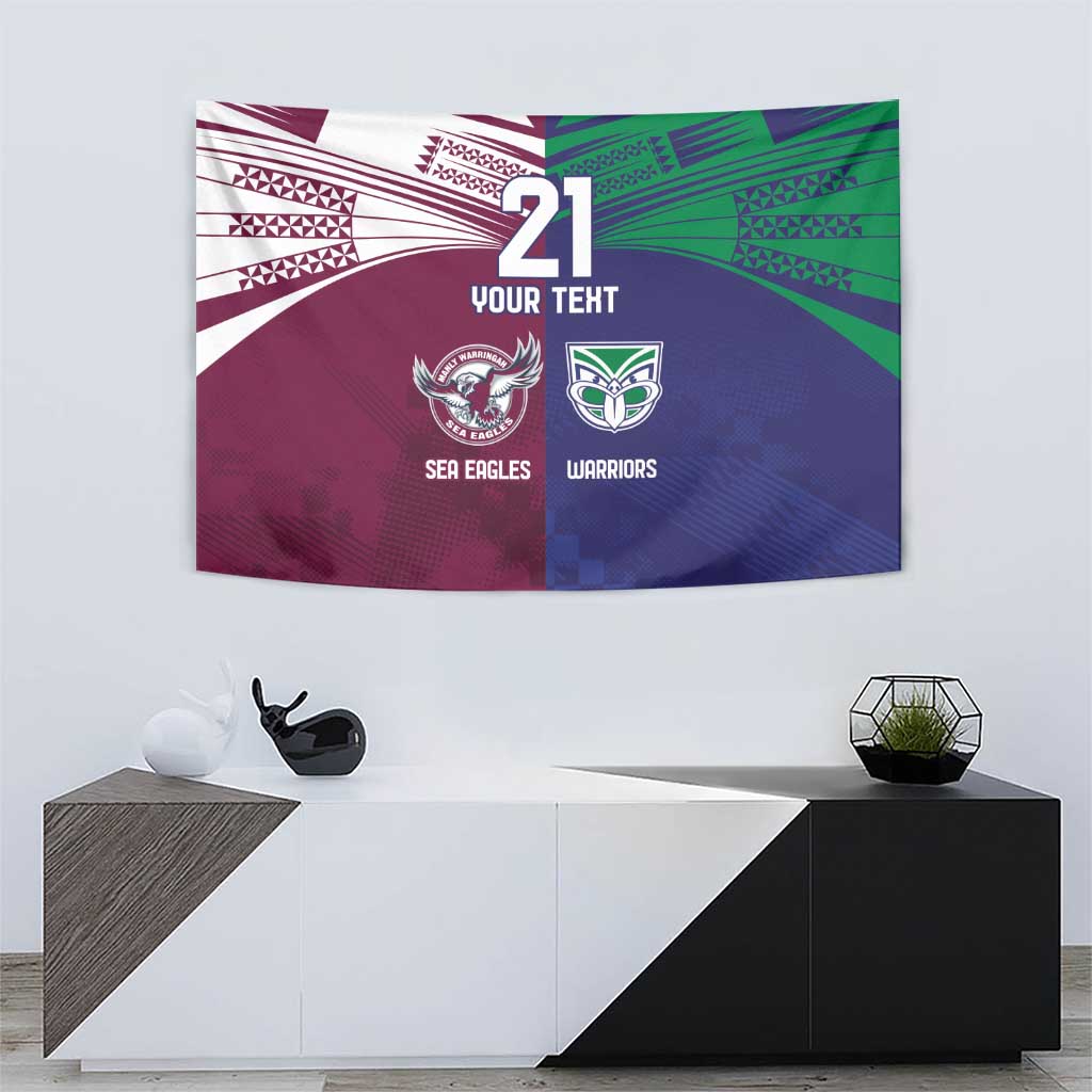 Custom Warriors-Sea Eagles Tapestry Together Sporty Style