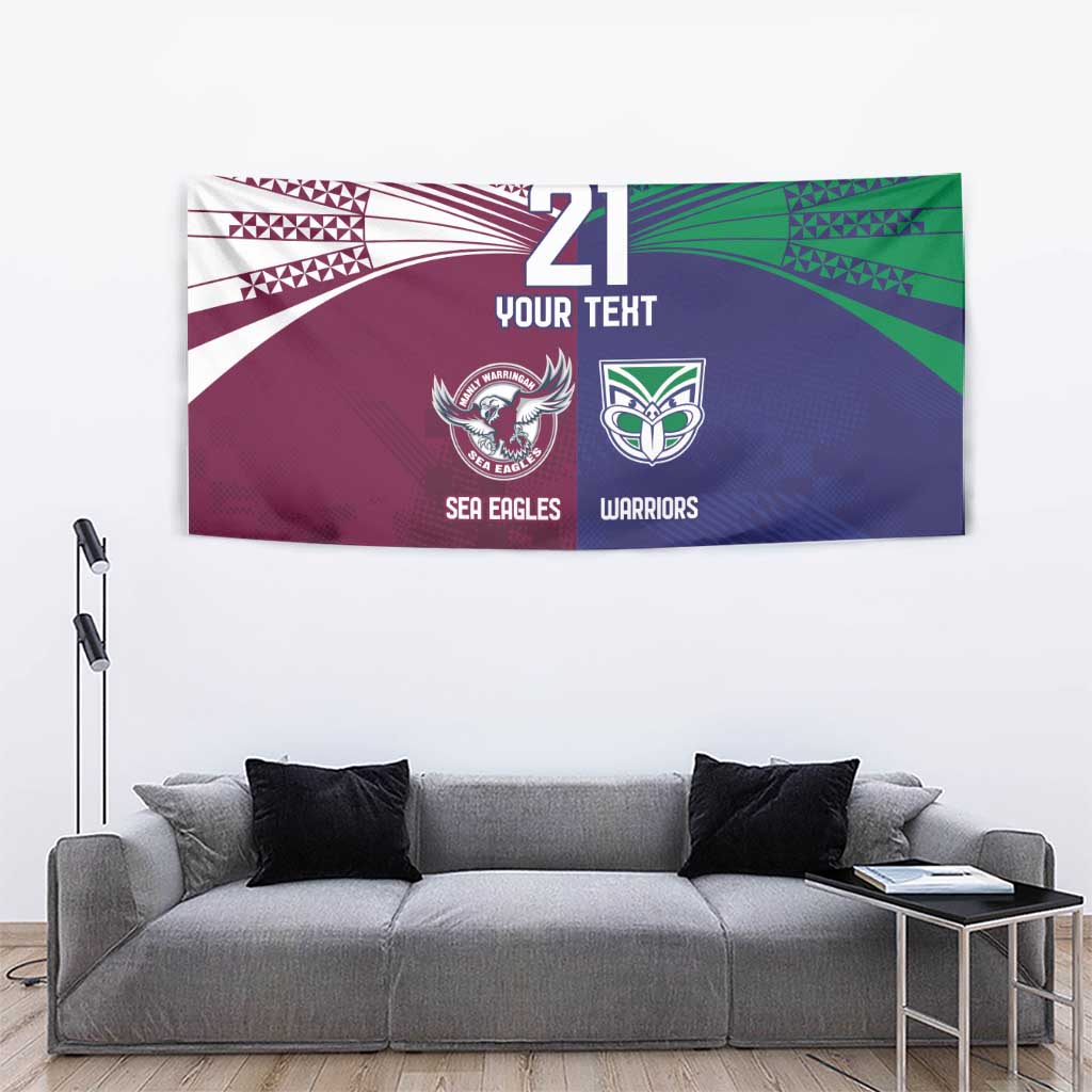 Custom Warriors-Sea Eagles Tapestry Together Sporty Style