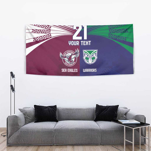 Custom Warriors-Sea Eagles Tapestry Together Sporty Style