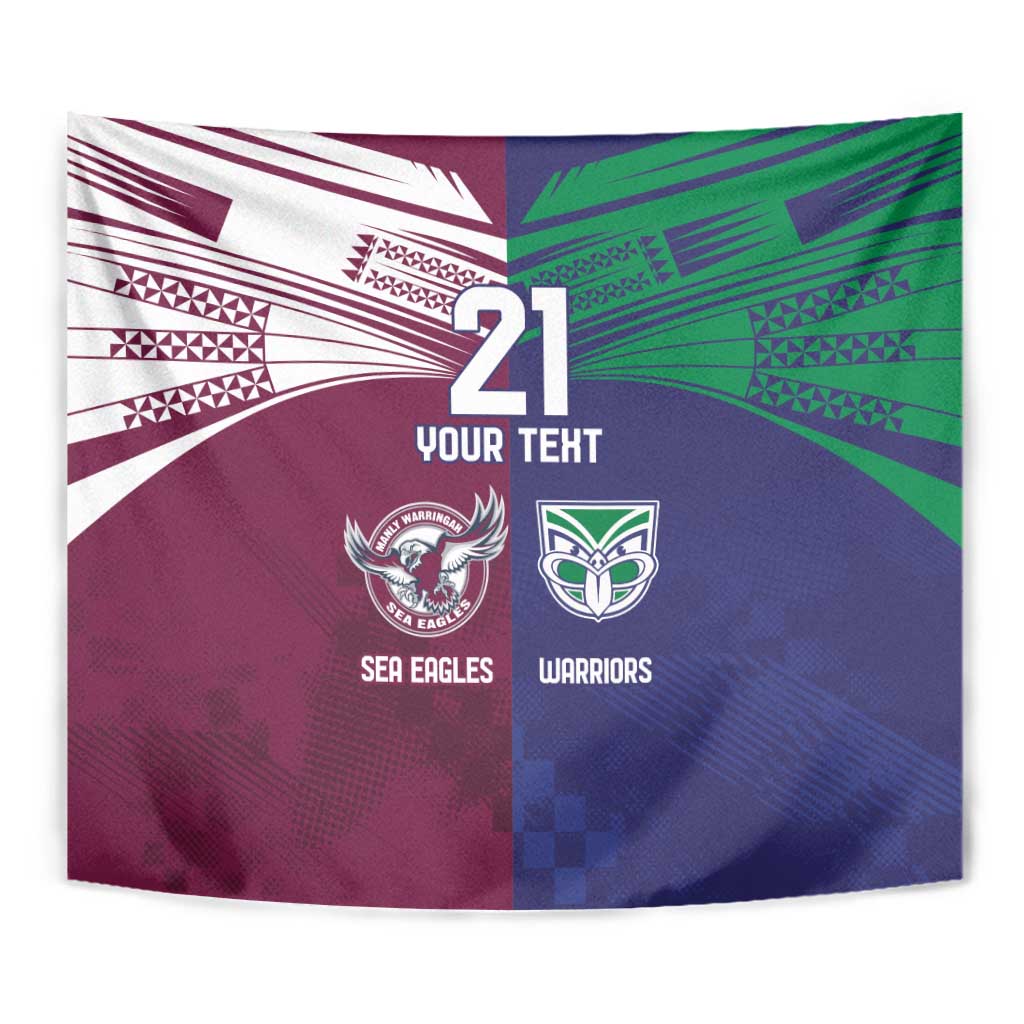 Custom Warriors-Sea Eagles Tapestry Together Sporty Style