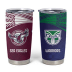 Custom Warriors-Sea Eagles Tumbler Cup Together Sporty Style