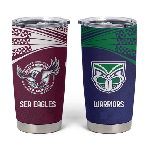 Custom Warriors-Sea Eagles Tumbler Cup Together Sporty Style