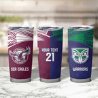 Custom Warriors-Sea Eagles Tumbler Cup Together Sporty Style