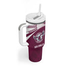 Custom Warriors-Sea Eagles Tumbler With Handle Together Sporty Style