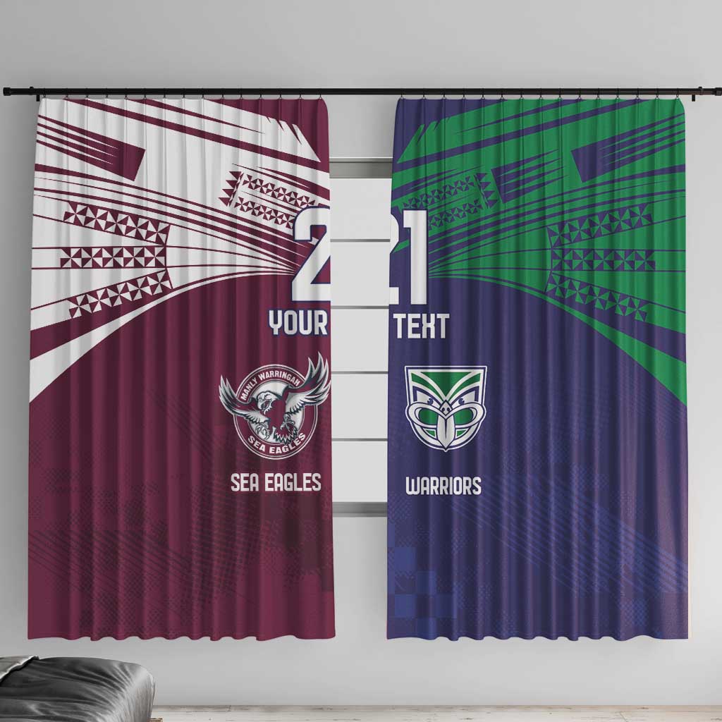 Custom Warriors-Sea Eagles Window Curtain Together Sporty Style