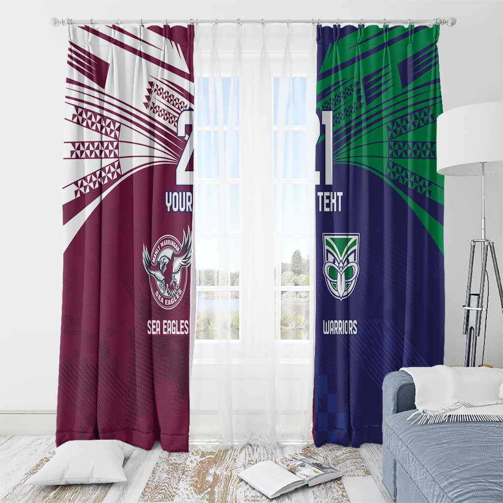 Custom Warriors-Sea Eagles Window Curtain Together Sporty Style