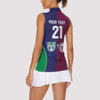 Custom Warriors-Sea Eagles Women Sleeveless Polo Shirt Together Sporty Style