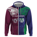 Custom Warriors-Sea Eagles Zip Hoodie Together Sporty Style