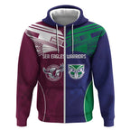 Custom Warriors-Sea Eagles Zip Hoodie Together Sporty Style