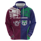 Custom Warriors-Sea Eagles Zip Hoodie Together Sporty Style