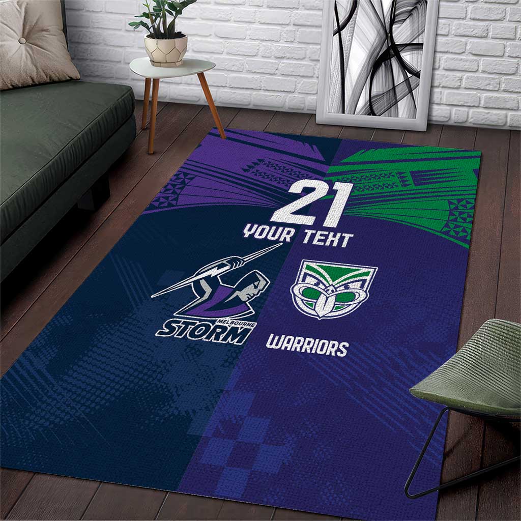 Custom Warriors-Storm Area Rug Together Sporty Style