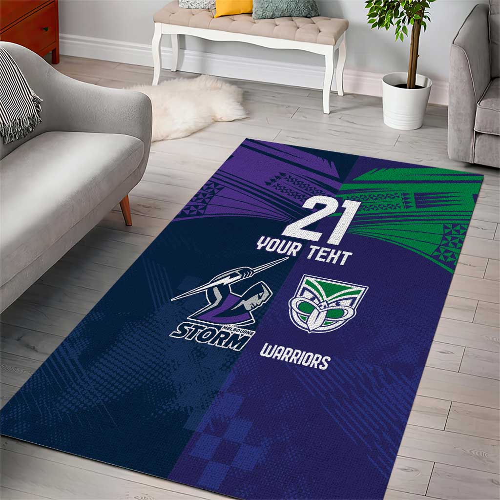 Custom Warriors-Storm Area Rug Together Sporty Style