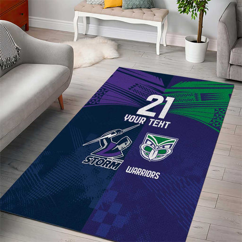 Custom Warriors-Storm Area Rug Together Sporty Style