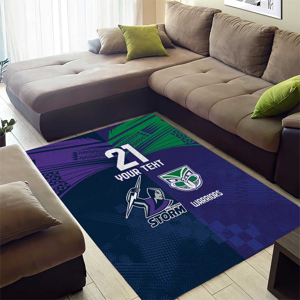 Custom Warriors-Storm Area Rug Together Sporty Style